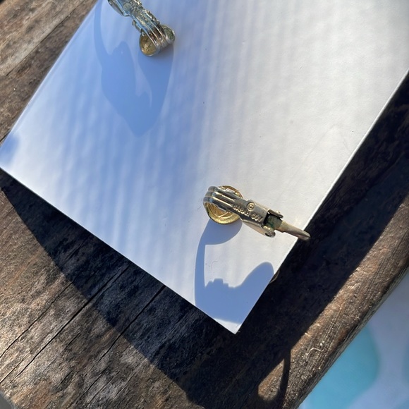 Vintage Sarah Coventry Set - Brooch and Earrings gold leaf with pearl - Picture 3 of 4